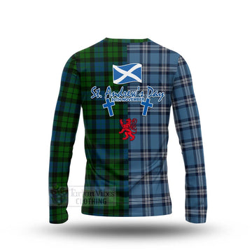 MacKay (McKay) Tartan Long Sleeve T-Shirt Happy St. Andrew's Day Half Tartan Style