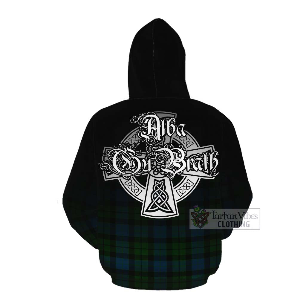 Tartan Vibes Clothing MacKay (McKay) Tartan Cotton Hoodie Featuring Alba Gu Brath Family Crest Celtic Inspired