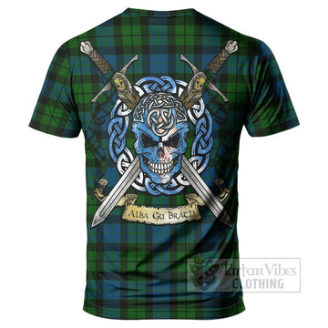 MacKay (McKay) Tartan T-Shirt with Family Crest Celtic Skull Style