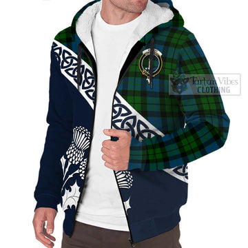 MacKay (McKay) Tartan Sherpa Hoodie Featuring Thistle and Scotland Map