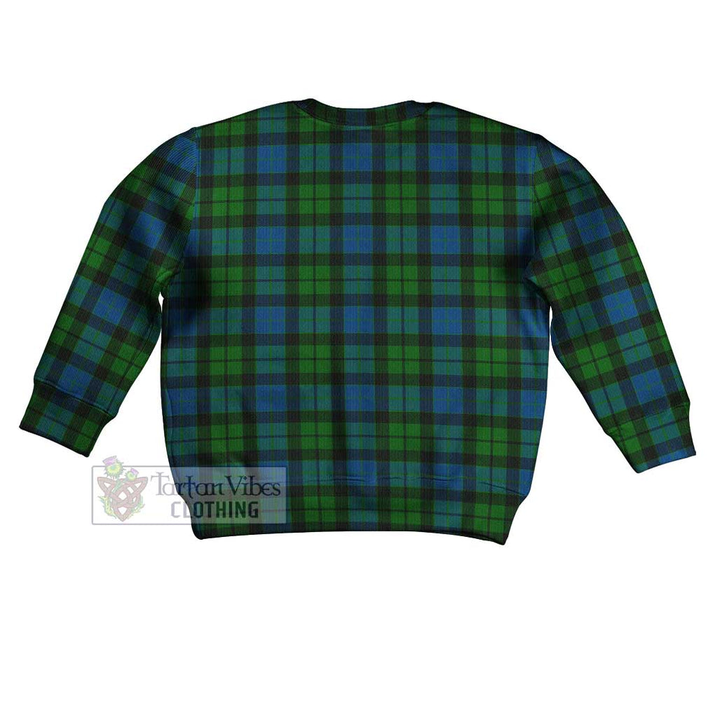 Tartan Vibes Clothing MacKay (McKay) Tartan Kid Ugly Sweater with Family Crest