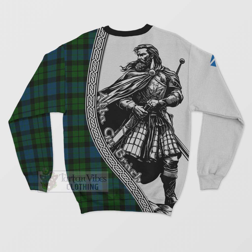 Tartan Vibes Clothing MacKay (McKay) Tartan Clan Crest Sweatshirt with Highlander Warrior Celtic Style