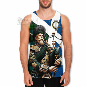 MacKay (McKay) Tartan Men's Tank Top with Family Crest Scottish Bagpiper Vibes