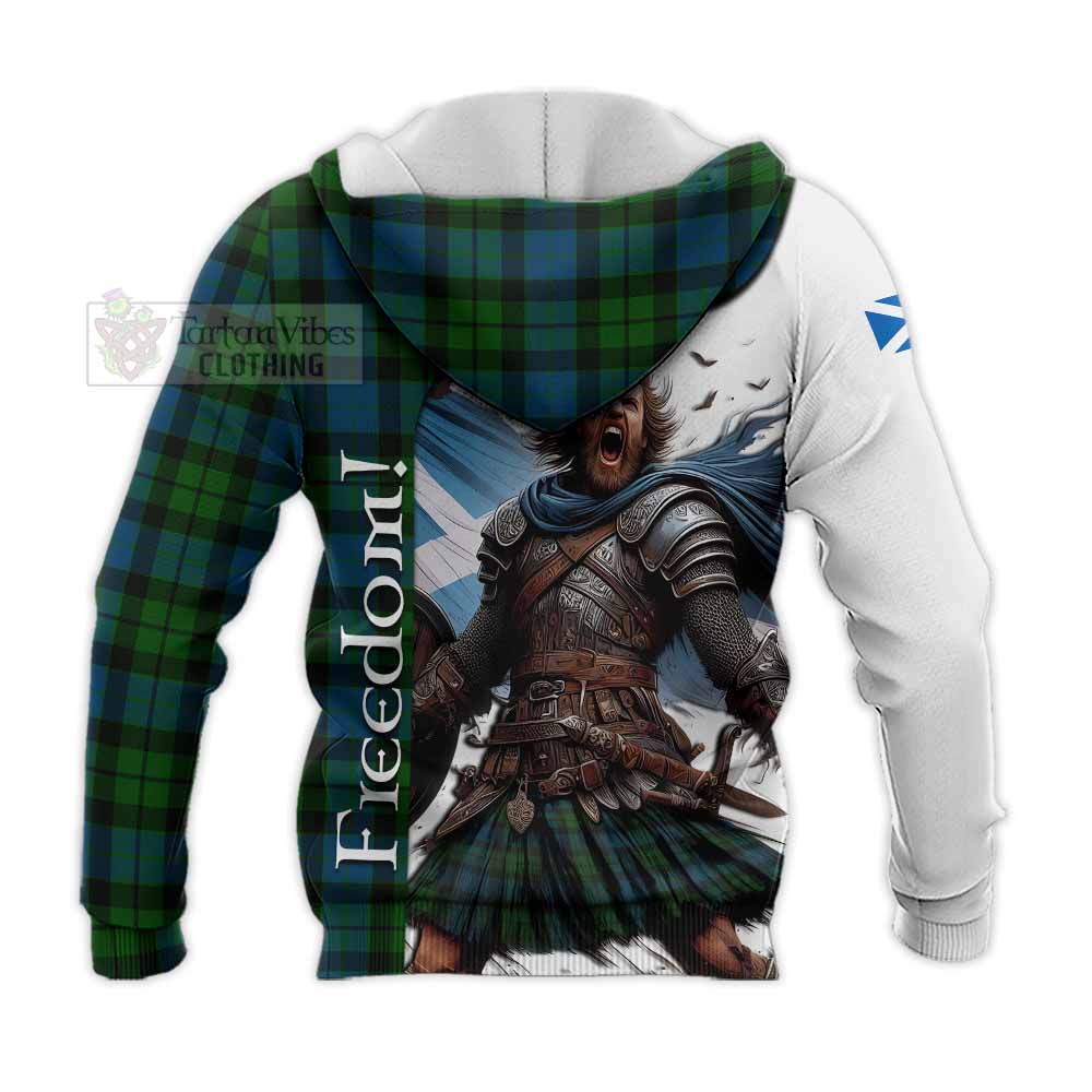 Tartan Vibes Clothing MacKay (McKay) Crest Tartan Knitted Hoodie Inspired by the Freedom of Scottish Warrior