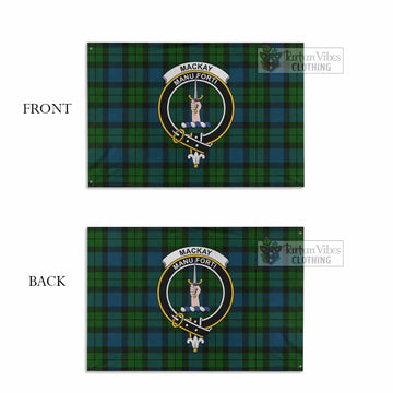 MacKay (McKay) Tartan House Flag with Family Crest