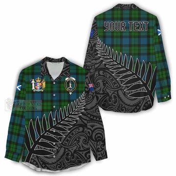 MacKay (McKay) Crest Tartan Women's Casual Shirt with New Zealand Silver Fern Half Style