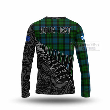 MacKay (McKay) Crest Tartan Long Sleeve T-Shirt with New Zealand Silver Fern Half Style