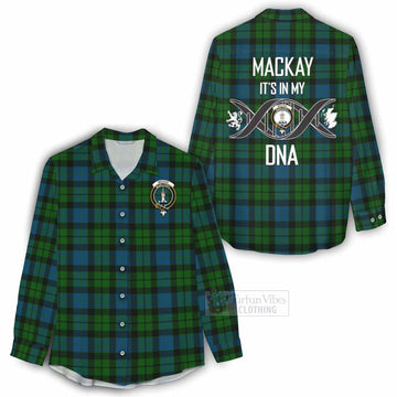 MacKay (McKay) Tartan Women's Casual Shirt with Family Crest DNA In Me Style