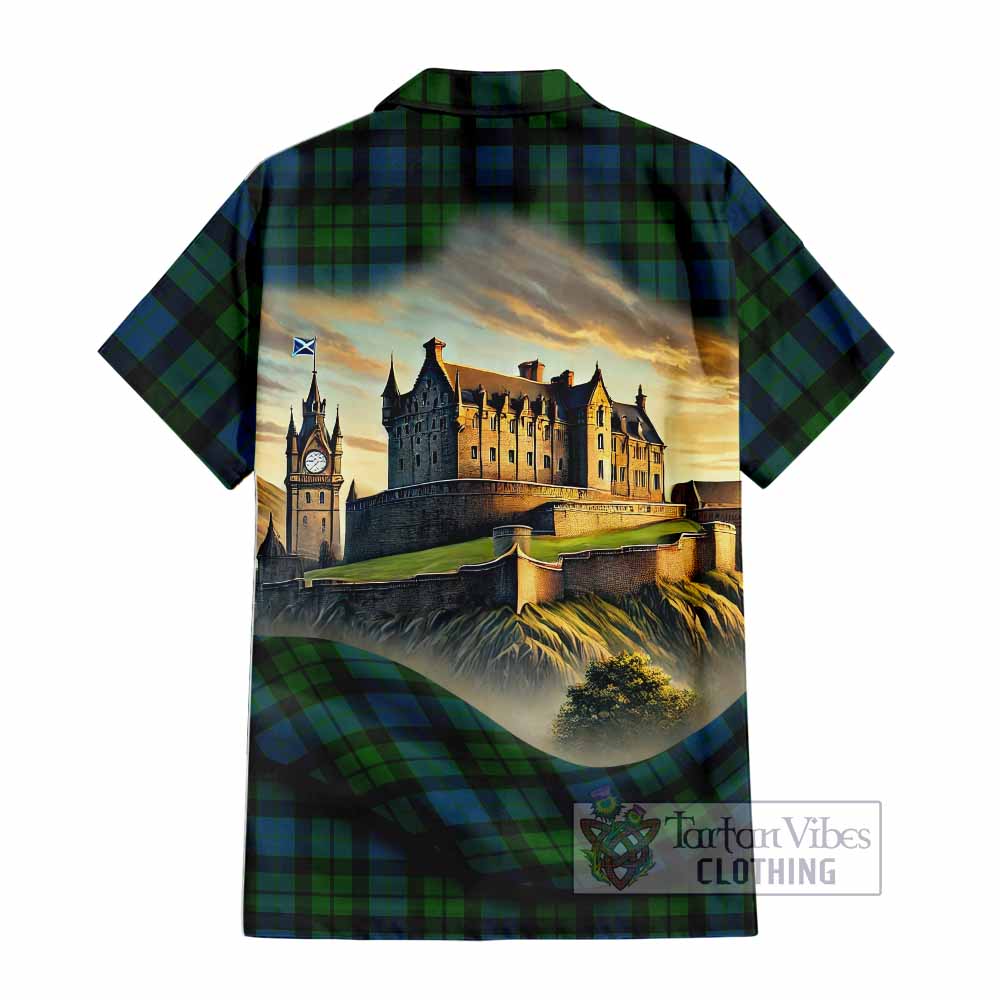 MacKay (McKay) Tartan Family Crest Hawaiian Shirt with Scottish Ancient Castle Style - Tartan Vibes Clothing