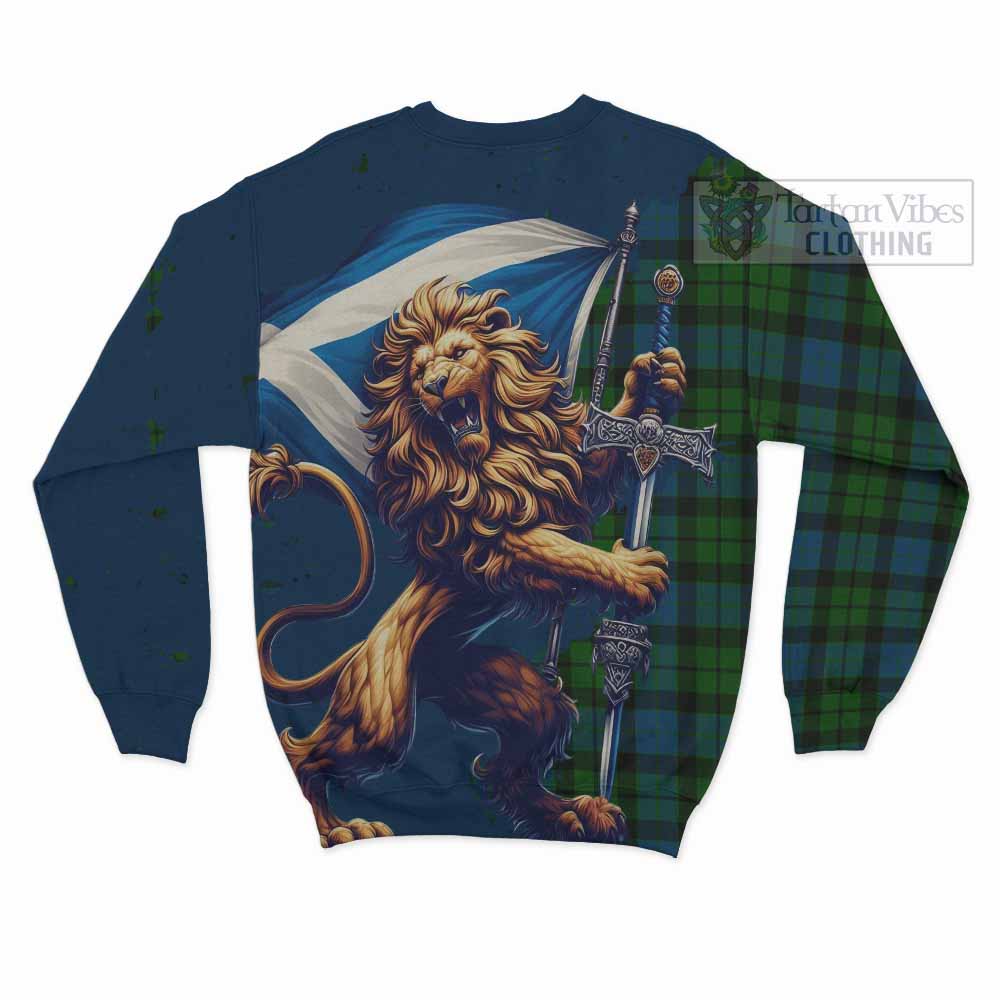 Tartan Vibes Clothing MacKay (McKay) Tartan Family Crest Sweatshirt with Scottish Majestic Lion