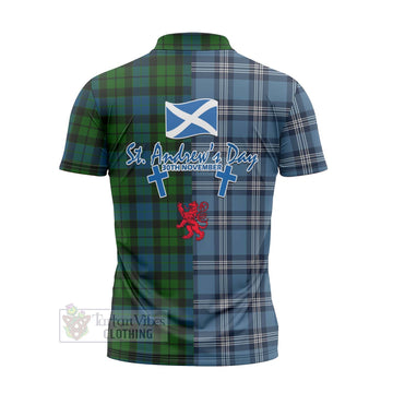 MacKay (McKay) Tartan Zipper Polo Shirt Happy St. Andrew's Day Half Tartan Style