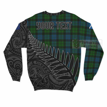 MacKay (McKay) Crest Tartan Sweatshirt with New Zealand Silver Fern Half Style