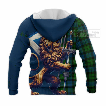 MacKay (McKay) Tartan Family Crest Knitted Hoodie with Scottish Majestic Lion