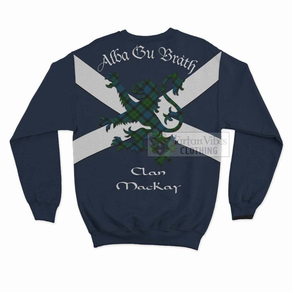 Tartan Vibes Clothing MacKay (McKay) Tartan Lion Rampant Sweatshirt – Proudly Display Your Heritage with Alba Gu Brath and Clan Name