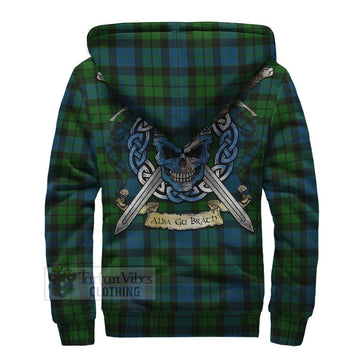 MacKay (McKay) Tartan Sherpa Hoodie with Family Crest Celtic Skull Style