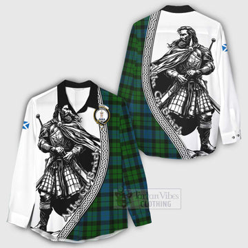 MacKay (McKay) Tartan Clan Crest Women's Casual Shirt with Highlander Warrior Celtic Style