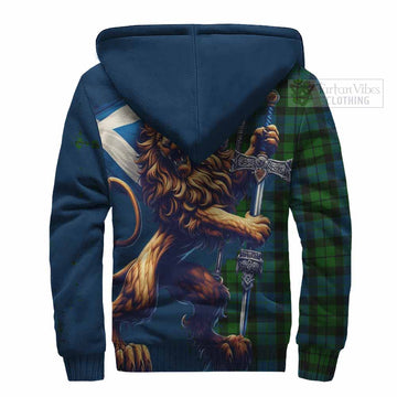 MacKay (McKay) Tartan Family Crest Sherpa Hoodie with Scottish Majestic Lion