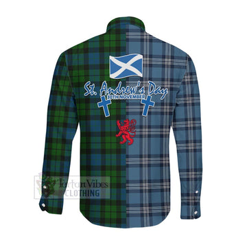 MacKay (McKay) Tartan Long Sleeve Button Shirt Happy St. Andrew's Day Half Tartan Style