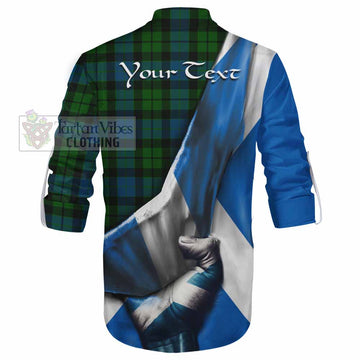 MacKay (McKay) Tartan Ghillie Kilt Shirt with Family Crest Scotland Patriotic Style