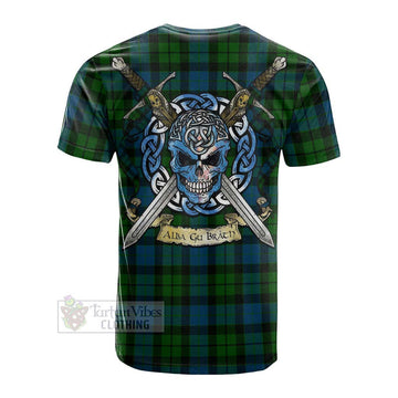 MacKay (McKay) Tartan Cotton T-shirt with Family Crest Celtic Skull Style