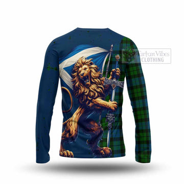 MacKay (McKay) Tartan Family Crest Long Sleeve T-Shirt with Scottish Majestic Lion