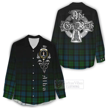 MacKay (McKay) Tartan Women's Casual Shirt Featuring Alba Gu Brath Family Crest Celtic Inspired