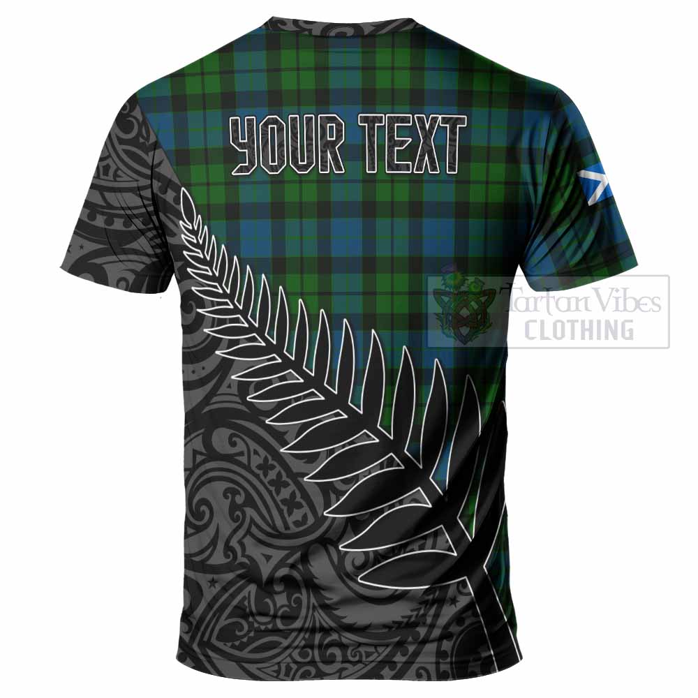 Tartan Vibes Clothing MacKay (McKay) Crest Tartan T-Shirt with New Zealand Silver Fern Half Style