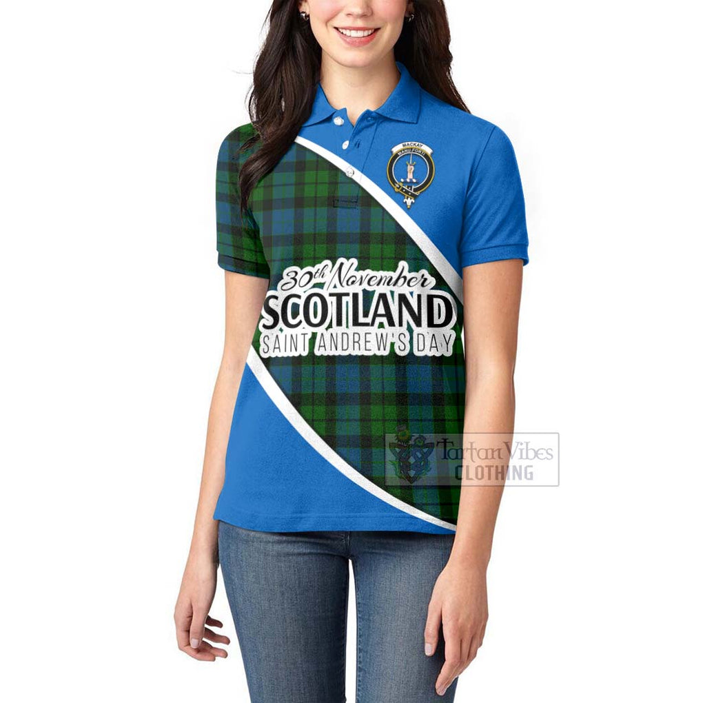 Tartan Vibes Clothing MacKay (McKay) Family Crest Tartan Women's Polo Shirt Celebrate Saint Andrew's Day in Style