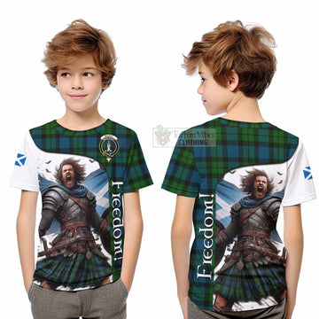 MacKay (McKay) Crest Tartan Kid T-Shirt Inspired by the Freedom of Scottish Warrior