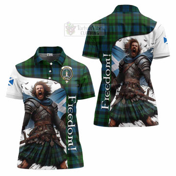 MacKay (McKay) Crest Tartan Women's Polo Shirt Inspired by the Freedom of Scottish Warrior