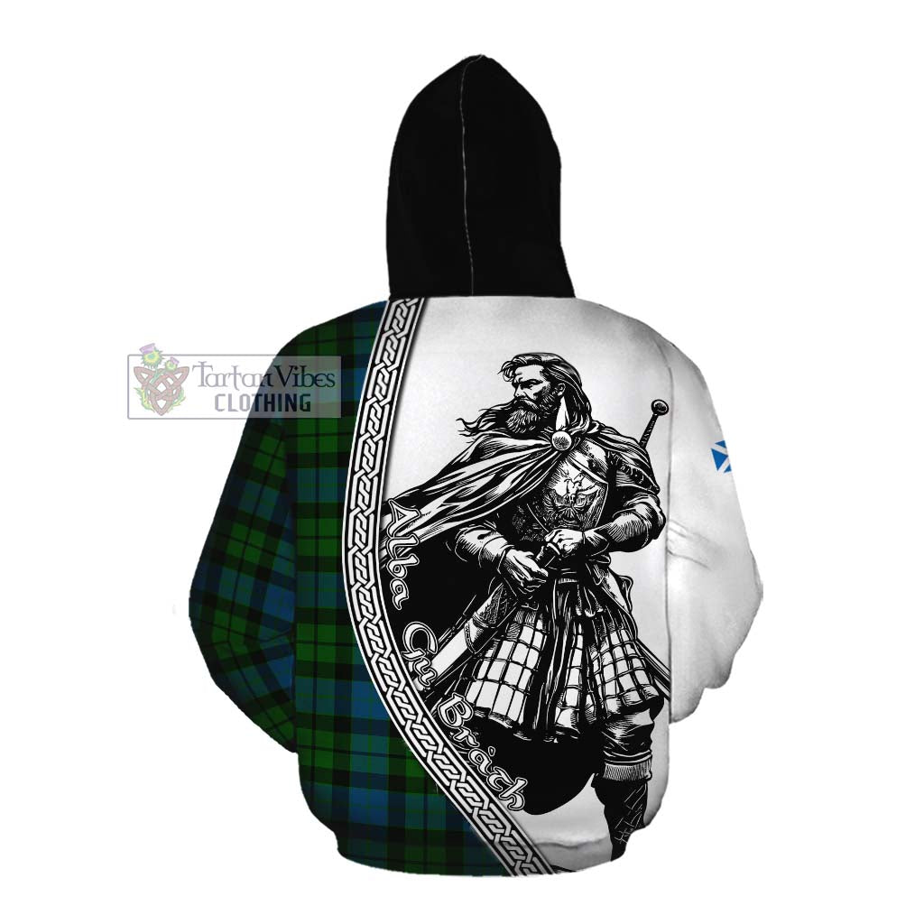 Tartan Vibes Clothing MacKay (McKay) Tartan Clan Crest Cotton Hoodie with Highlander Warrior Celtic Style