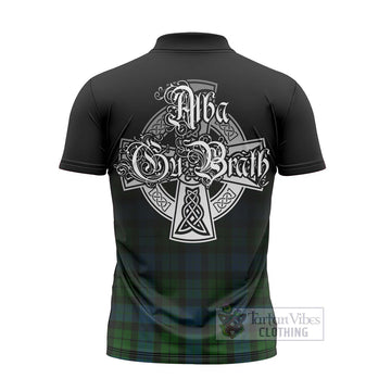 MacKay (McKay) Tartan Zipper Polo Shirt Featuring Alba Gu Brath Family Crest Celtic Inspired