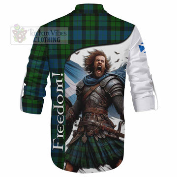 MacKay (McKay) Crest Tartan Ghillie Kilt Shirt Inspired by the Freedom of Scottish Warrior