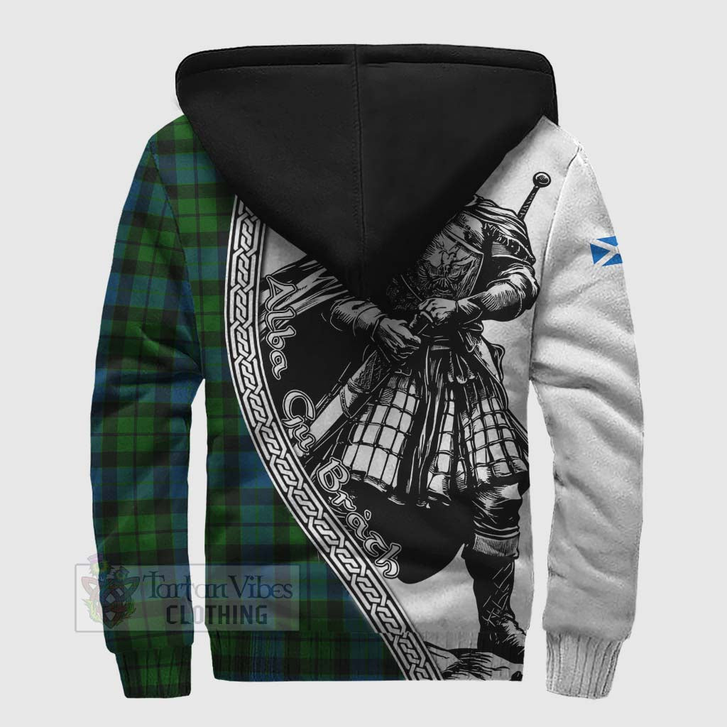 Tartan Vibes Clothing MacKay (McKay) Tartan Clan Crest Sherpa Hoodie with Highlander Warrior Celtic Style