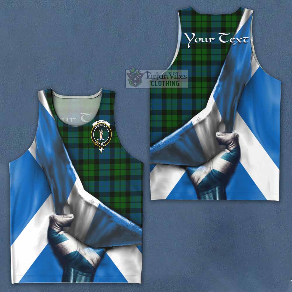 Tartan Vibes Clothing MacKay (McKay) Tartan Men's Tank Top with Family Crest Scotland Patriotic Style