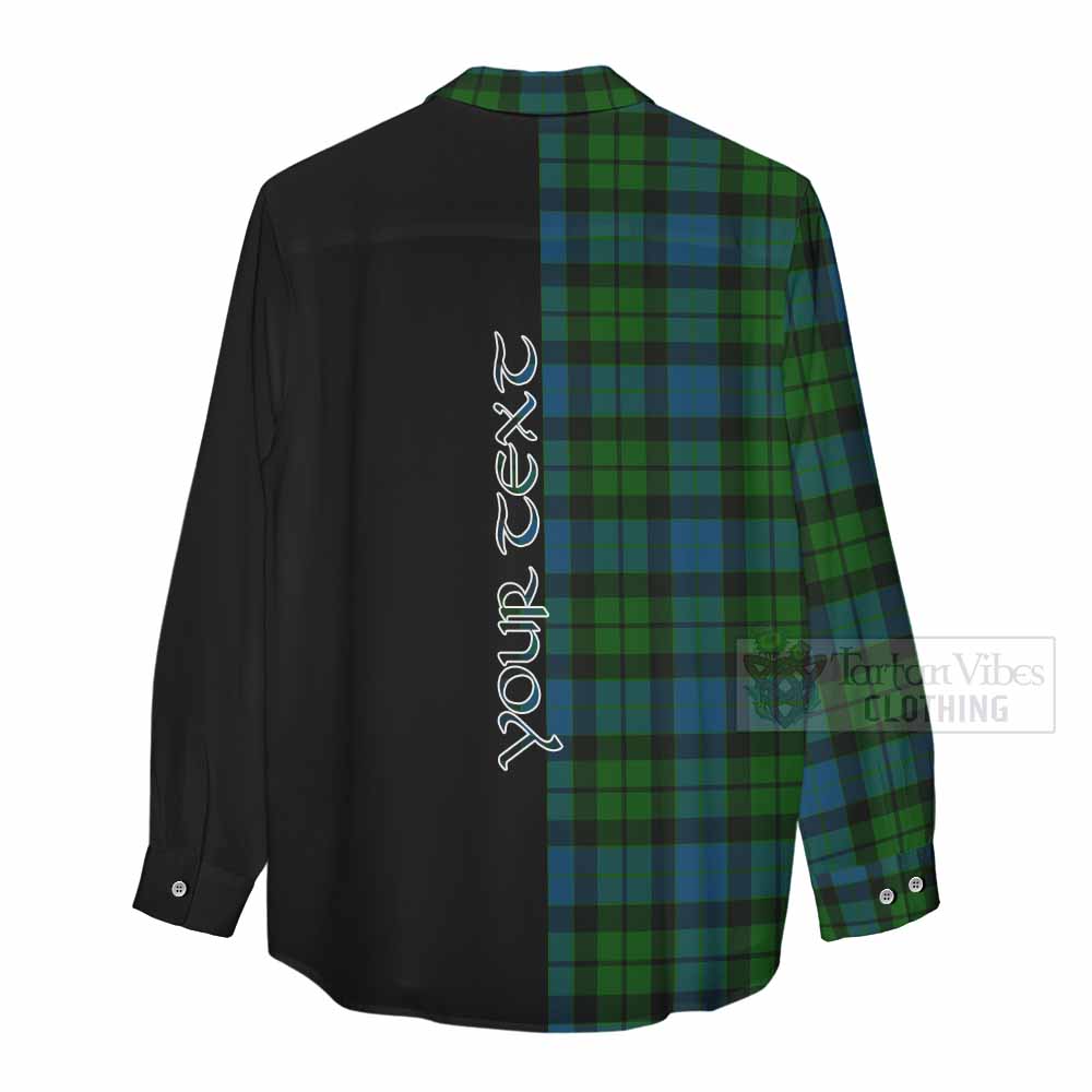 Tartan Vibes Clothing MacKay (McKay) Tartan Women's Casual Shirt with Family Crest and Half Of Me Style