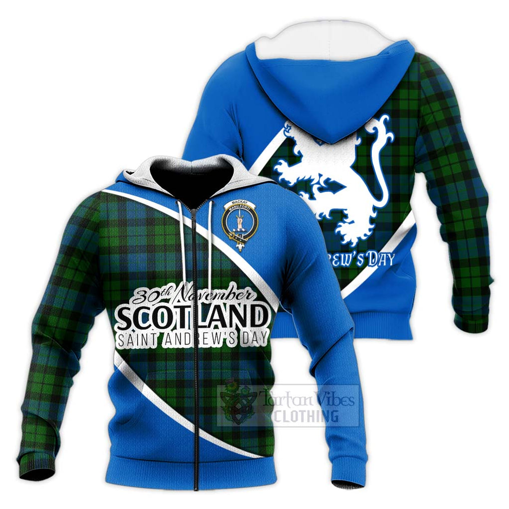 Tartan Vibes Clothing MacKay (McKay) Family Crest Tartan Knitted Hoodie Celebrate Saint Andrew's Day in Style