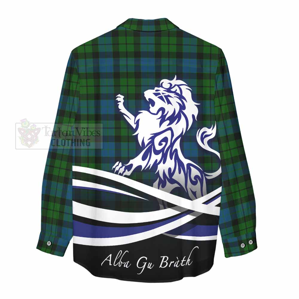 Tartan Vibes Clothing MacKay (McKay) Tartan Women's Casual Shirt with Alba Gu Brath Regal Lion Emblem