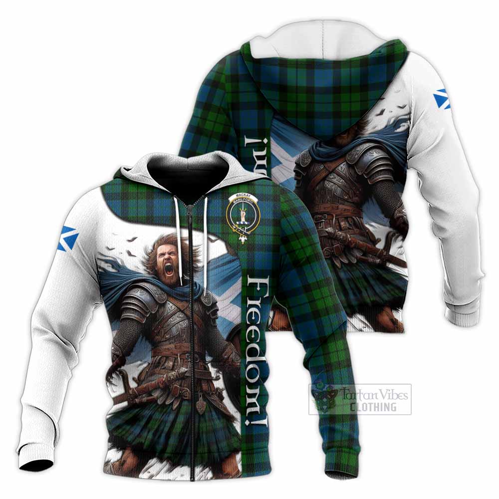 Tartan Vibes Clothing MacKay (McKay) Crest Tartan Knitted Hoodie Inspired by the Freedom of Scottish Warrior