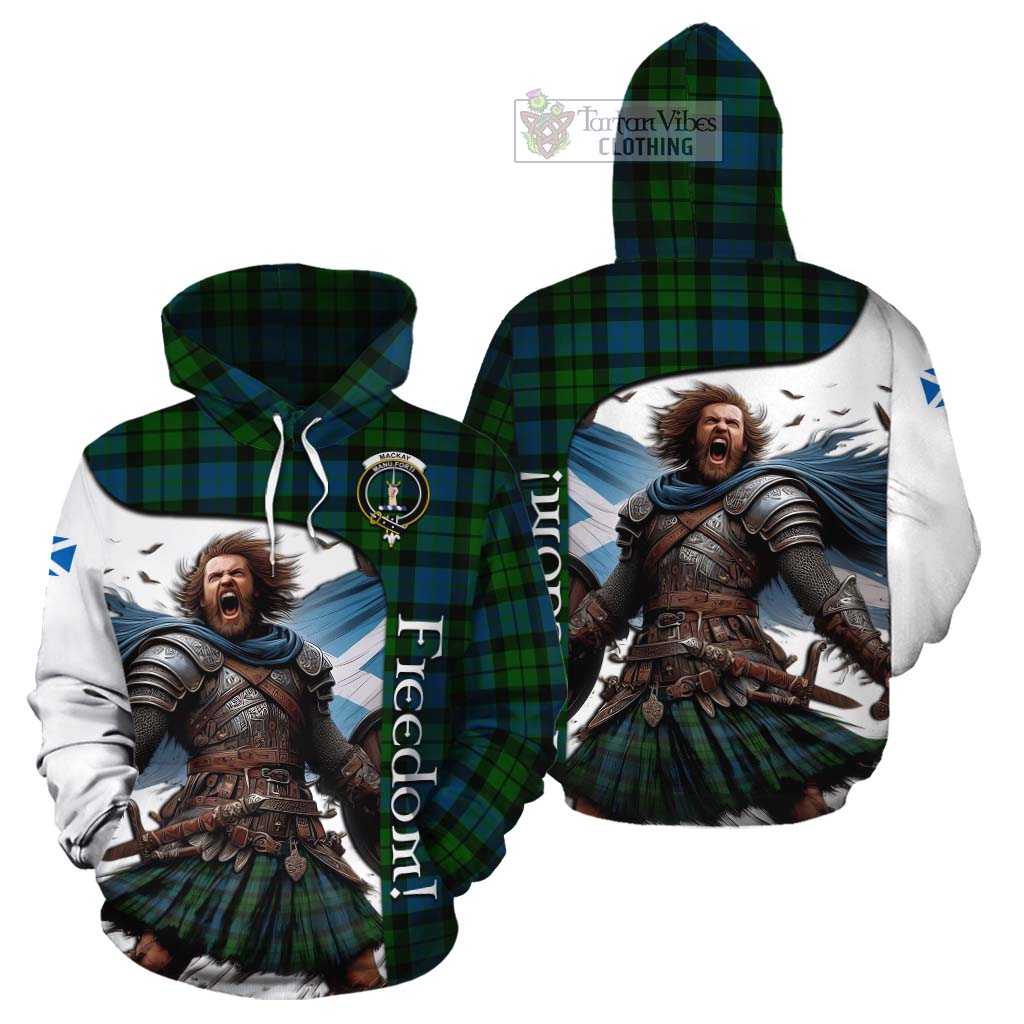 Tartan Vibes Clothing MacKay (McKay) Crest Tartan Cotton Hoodie Inspired by the Freedom of Scottish Warrior