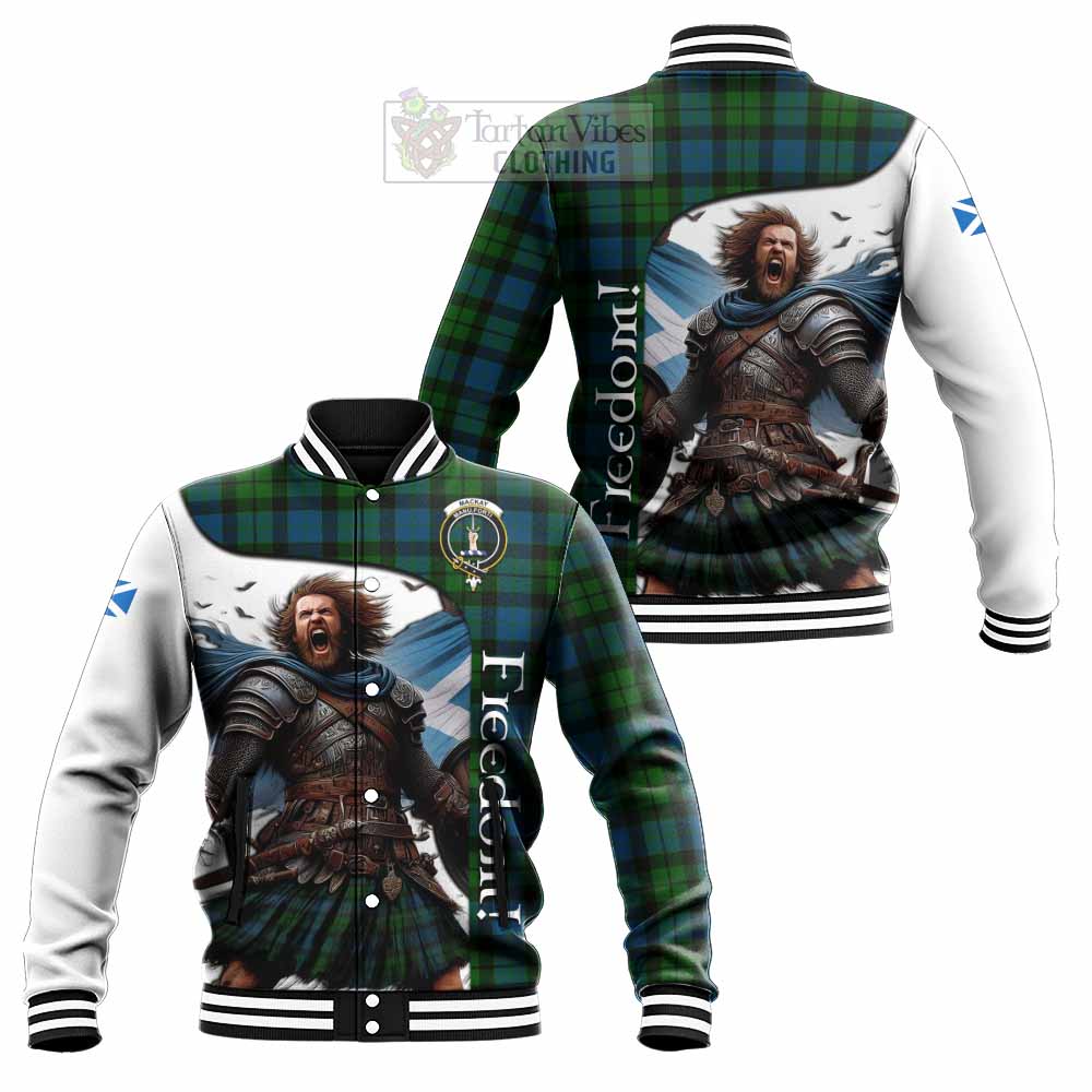 Tartan Vibes Clothing MacKay (McKay) Crest Tartan Baseball Jacket Inspired by the Freedom of Scottish Warrior