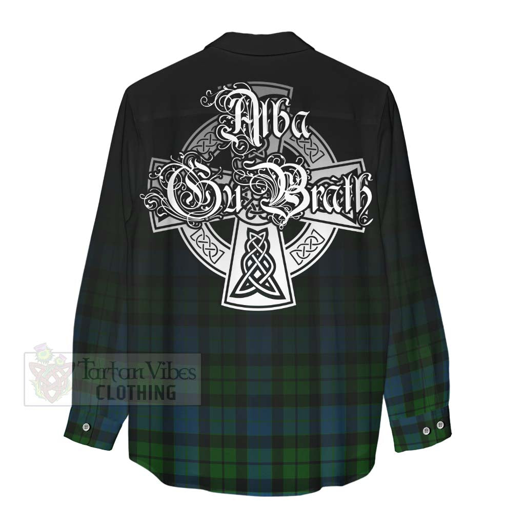 Tartan Vibes Clothing MacKay (McKay) Tartan Women's Casual Shirt Featuring Alba Gu Brath Family Crest Celtic Inspired