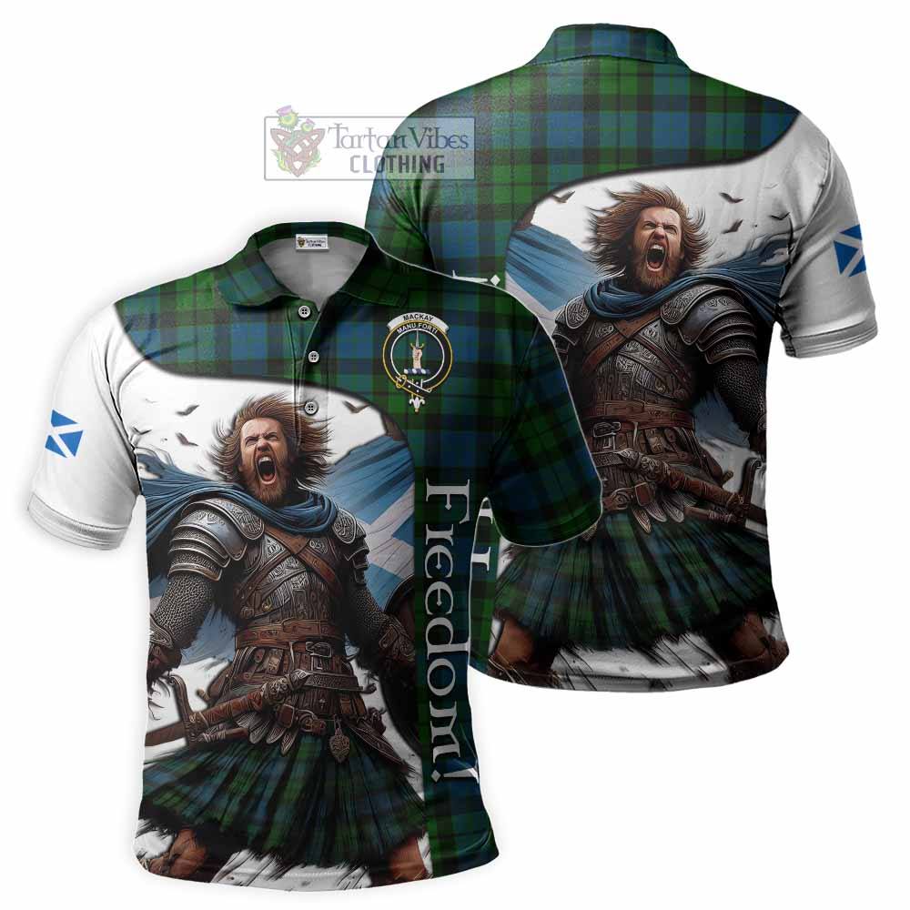 Tartan Vibes Clothing MacKay (McKay) Crest Tartan Polo Shirt Inspired by the Freedom of Scottish Warrior