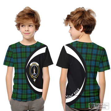 MacKay (McKay) Tartan Kid T-Shirt with Family Crest Circle Style