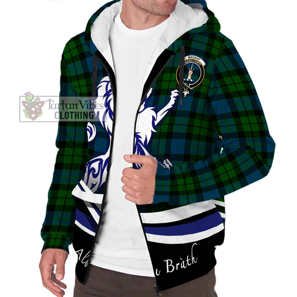 MacKay (McKay) Tartan Sherpa Hoodie with Alba Gu Brath Regal Lion Emblem Unisex S - Tartanvibesclothing Shop