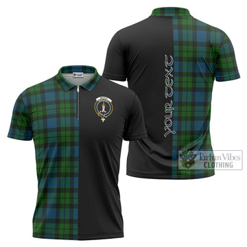 MacKay (McKay) Tartan Zipper Polo Shirt with Family Crest and Half Of Me Style