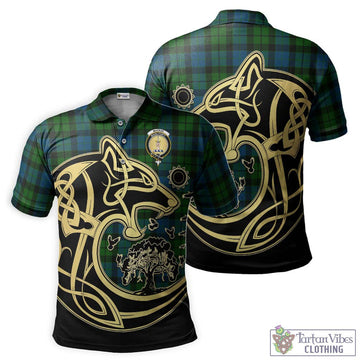 MacKay (McKay) Tartan Polo Shirt with Family Crest Celtic Wolf Style