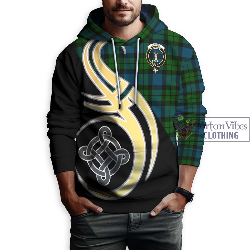 MacKay (McKay) Tartan Hoodie with Family Crest and Celtic Symbol Style Zip Hoodie - Tartan Vibes Clothing