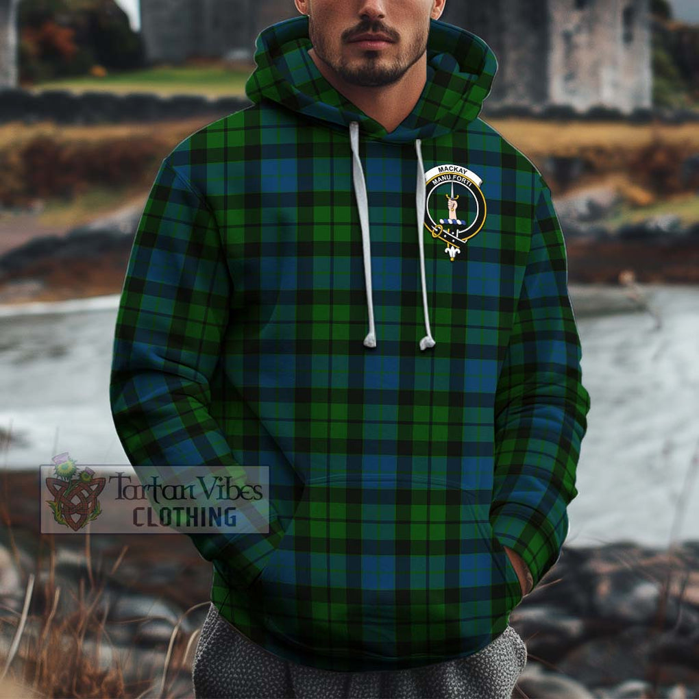 MacKay (McKay) Tartan Cotton Hoodie with Family Crest Pullover Hoodie XS - Tartan Vibes Clothing