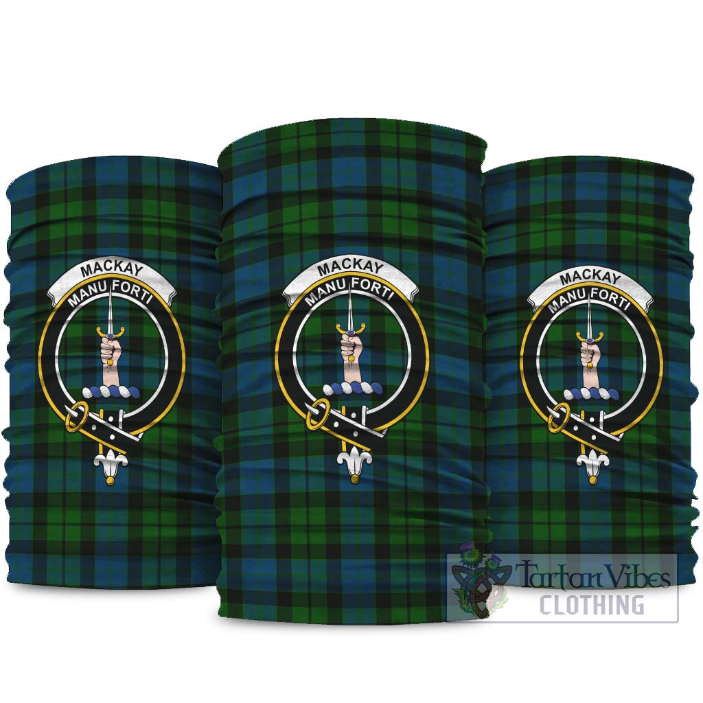 MacKay Modern Tartan Neck Gaiters, Tartan Bandanas, Tartan Head Band with Family Crest